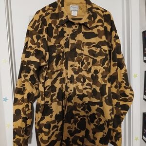Men's Dunns Light Colored Camo Buttom Up Flannel Size 2 Xl